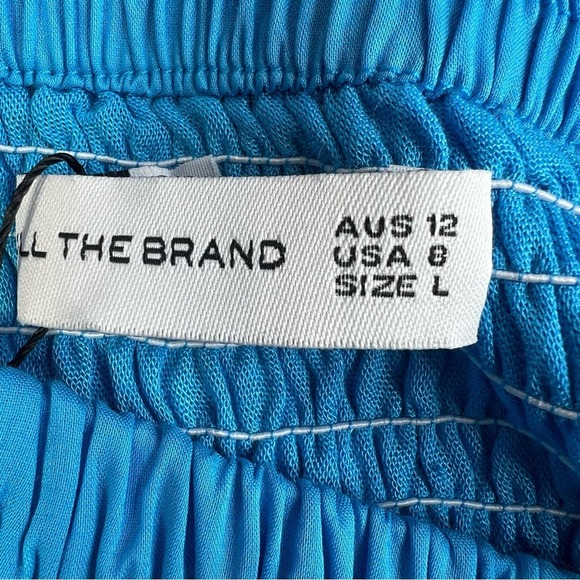 Faithfull the Brand Esti stretch mini skirt turquoise blue NWT - Picture 11 of 15